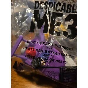 2017 McDonald's Happy‎ Meal Toy Despicable Me 3 #7 Bratt's Rad Speedboat MIP